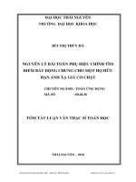 Nguyên lý bài toán phụ hiệu chỉnh tìm điểm bất động chung cho một họ hữu hạn ánh xạ giả co chặt