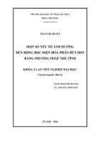 Một số yếu tố ảnh hưởng đến động học điện hóa phân hủy DDT bằng phương pháp thế tĩnh (LV tốt nghiệp)