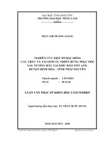 Nghiên cứu một số đặc điểm cấu trúc và tái sinh tự nhiên rừng phục hồi sau nương rẫy tại khu bảo tồn ATK huyện Định Hóa - tỉnh Thái Nguyên