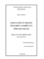 Chấm lượng tử silicon Tổng hợp và nghiên cứu tính chất quang (LV tốt nghiệp)
