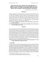 MỐI QUAN HỆ GIỮA CHỈ SỐ GIÁ THỊ TRƯỜNG VÀ KHỐI LƯỢNG CỔ PHIẾU GIAO DỊCH TRÊN SỞ GIAO DỊCH CHỨNG KHOÁN THÀNH PHỐ HỒ CHÍ MINH