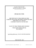 Biện pháp quản lý hoạt động dạy học ở trường Trung học phổ thông tỉnh Quảng Ninh theo tiếp cận lý thuyết lãnh đạo và quản lý sự thay đổi