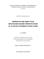 Improving the first year non english majors pronunciation at an giang university using games 