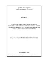 Nghiên cứu ảnh hưởng của dầu đậu tương trong khẩu phần đến năng suất sinh sản của Lợn nái nuôi con, sinh trưởng của Lợn con giai đoạn bú sữa và sau cai sữa trong điều kiện mùa hè