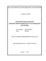Giải pháp đẩy mạnh ứng dụng công nghệ thông tin trong quản lý của chính quyền tỉnh an giang 