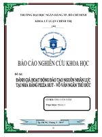 đánh giá hoạt động đào tạo nguồn nhân lực tại nhà hàng pizza hut   võ văn ngân thủ đức 