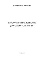 BÁO CÁO HIỆN TRẠNG MÔI TRƯỜNG QUỐC GIA GIAI ĐOẠN 2011 - 2015