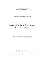 Một số bất đẳng thức và ứng dụng