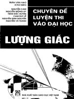 chuyên đề lượng giác luyện thi tốt nghiệp THPT quốc gia và đại học 210 trang