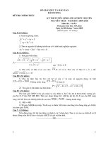 Bộ đề thi toán tuyển sinh lớp 10 THPT chuyên