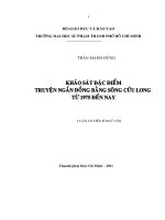 Khảo sát đặc điểm truyện ngắn đồng bằng sông Cửu Long từ 1975 đến nay