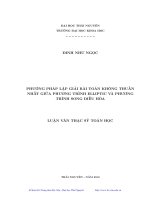 Phương pháp lặp giải bài toán không thuần nhất giữa phương trình Elliptic và phương trình song điều hòa