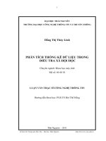 Phân tích thống kê dữ liệu trong điều tra xã hội học