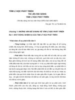 TÂM LÍ HỌC PHÁT TRIỂN