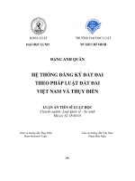 Hệ thống đăng ký đất đai theo pháp luật đất đai Việt Nam và Thụy Điển