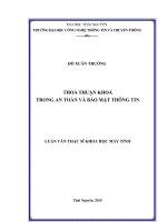 Thỏa thuận khóa trong an toàn và bảo mật thông tin 