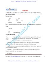 lý thuyết bài tập về Phenol