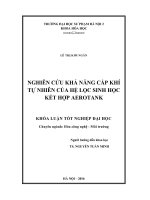 Nghiên cứu khả năng cấp khí tự nhiên của hệ lọc sinh học kết hợp Aerotank (LV tốt nghiệp)