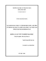 Xác định hàm lượng và thành phần lipit, axit béo có trong dầu hạt của bốn loài thực vật Việt Nam thuộc họ trám Burseraceae (LV tốt nghiệp)