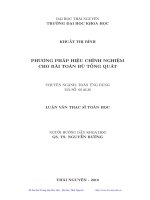 Phương pháp hiệu chỉnh nghiệm cho bài toán bù Tổng quát