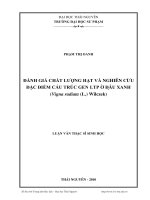 Đánh giá chất lƣợng hạt và nghiên cứu đặc điểm cấu trúc gen LTP ở đậu xanh (Vigna radiata L.Wilczek)