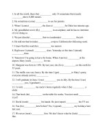 Bài tập 12 thì trong tiếng anh