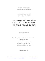 Phương trình hàm sinh bởi phép quay và một số áp dụng