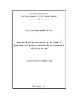 Một số kỹ thuật khai phá luật kết hợp có bảo đảm tính riêng tư trong các tập giao dịch phân tán ngang 