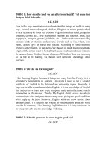 10 topic nói quan trọng 