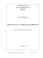 Chữ ký số và các vấn đề bảo mật thông tin