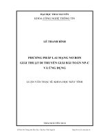 Phương pháp lai mạng nơ ron - giải thuật di truyền giải bài toán NP-C và ứng dụng