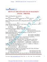 BTTN lý thuyết dẫn xuất halogen   ancol   phenol 