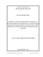 Nghiên cứu một số đặc điểm sinh lý sinh dục và khả năng sinh sản của dòng lợn C1050 nuôi tại trại lợn Tân Thái - Đồng Hỷ - Thái Nguyên và biện pháp nâng