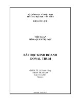 TIỂU LUẬN QUẢN TRỊ HỌC DONAL TRUMP