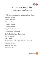 NHÀ HÀNG KHÁCH sạn 