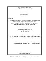 Đánh giá việc thực hiện QHSDĐ giai đoạn 2006-2010 đề xuất giải pháp nâng cao hiệu quả công tác quy hoạch, kế hoạch sử dụng đất phường Gia Sàng - TP Thái Nguyên