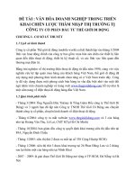 QT Chiến lược đề 7: VĂN HÓA DOANH NGHIỆP TRONG TRIỂN KHAI CHIẾN LƯỢC XÂM NHẬP THỊ TRƯỜNG CỦA TGDĐ