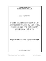 Nghiên cứu một số bệnh giun lươn (Swine strongylosis) ở lợn tại một số địa phương ở tỉnh Thái Nguyên và biện pháp phòng trị