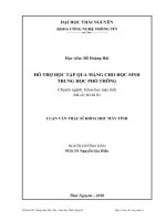 Hỗ trợ học tập qua mạng cho học sinh Trung học Phổ thông