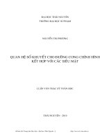Quan hệ số khuyết cho đường cong chỉnh hình kết hợp với các siêu mặt
