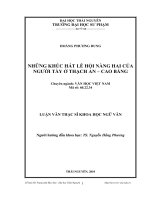 Những khúc hát lễ hội nàng hai của người Tày ở Thạch An - Cao Bằng