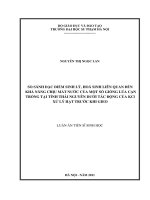 So sánh đặc điểm sinh lý, hoá sinh liên quan đến khả năng chịu mất nước của một số giống lúa cạn trồng tại tỉnh Thái Nguyên dưới tác động của KCl xử lý hạt trước khi gieo