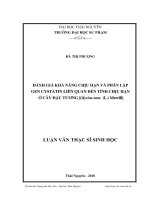 Đánh giá khả năng chịu hạn và phân lập gen cystatin liên quan đến tính chịu hạn ở cây đậu tương
