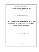 Chế tạo vật liệu điện môi họ SrTi1-xMxO3 (M = Fe, Co, Ni) và nghiên cứu một số tính chất của chúng