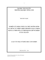 Nghiên cứu động thái cấu trúc đường kính của rừng tự nhiên nhiệt đới hỗn loài lá rộng rụng lá theo mùa ưu hợp họ dầu (rừng khộp) ở Tây Nguyên