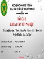 Quản lý lao động nhập cư tại xã hoàn sơn, huyện tiên du, tỉnh bắc ninh 