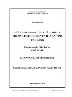 Môi trường học tập thân thiện ở trường tiểu học huyện Hòa An tỉnh Cao Bằng