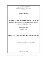 Nghiên cứu đặc điểm dịch tễ bệnh cầu trùng đường tiêu hoá thỏ ở thành phố Hải Phòng và biện pháp phòng trị