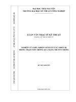 Nghiên cứu điều khiển giám sát các thiết bị trong trạm viễn thông qua mạng truyền thông.