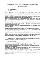 Đề cương đàm phán và giao tiếp kinh doanh